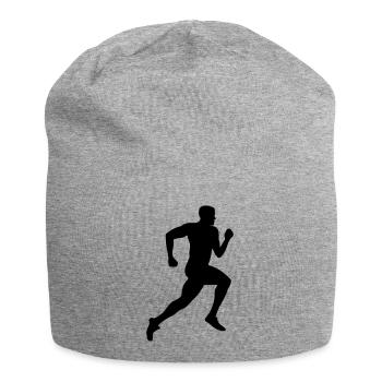 Läufer, Laufen, Running - Jersey-Beanie - Grau meliert - Vorne