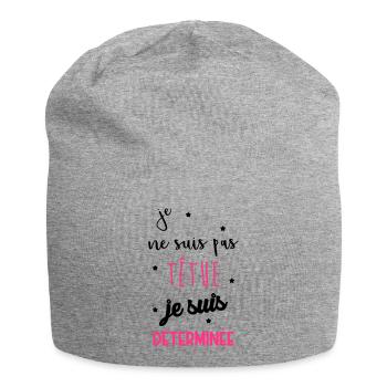 Je ne suis pas têtue... Drôle Déterminée Caractère - Bonnet en jersey - gris chiné - Devant