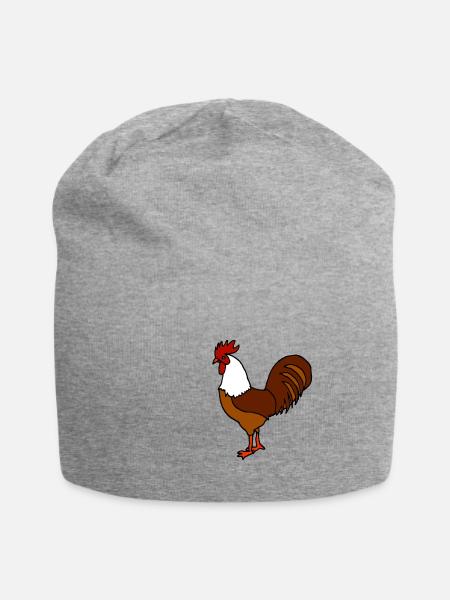 Hahn Comic - Jersey-Beanie - Grau meliert