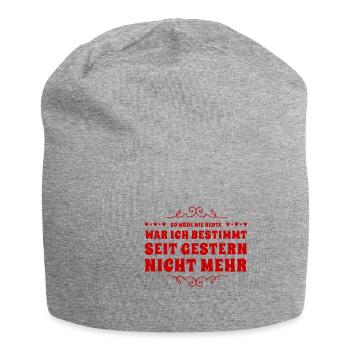 selten war ich so müde - Jersey-Beanie - Grau meliert - Vorne