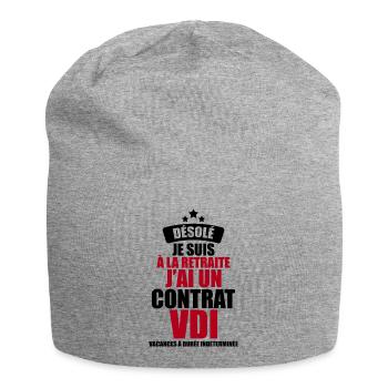 désolé je suis à la retraite j'ai un contrat vdi - Bonnet en jersey - gris chiné - Devant