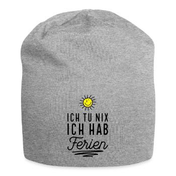 Endlich Ferien - Jersey-Beanie - Grau meliert - Vorne