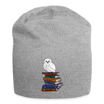 Magische Zauber Eule mit Bücher - Jersey-Beanie - Grau meliert - Vorne