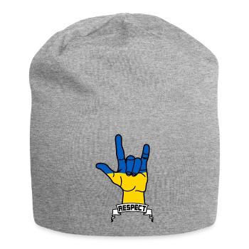 Respect de l’ukraine - Bonnet en jersey - gris chiné - Devant