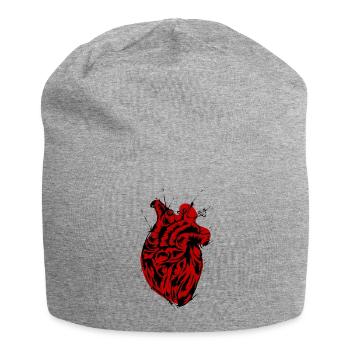 Anatomie cardiaque - Bonnet en jersey - gris chiné - Devant
