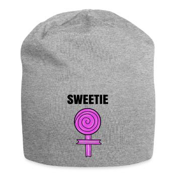Bonbons sucrés disant bonbons sucrés - Bonnet en jersey - gris chiné - Devant
