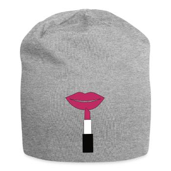 Popart Lipstick Lipstick Gift - Jersey Beanie - heather grey - Front