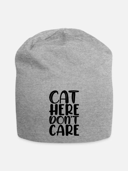 Katze hier egal - Jersey-Beanie - Grau meliert