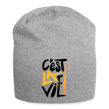C'est la vie ! Only One Place - Bonnet en jersey - gris chiné - Devant