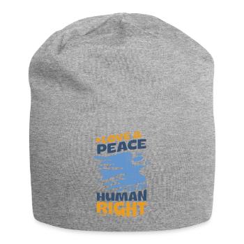 Menschenrechte Frieden - Jersey-Beanie - Grau meliert - Vorne