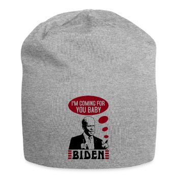 JE VIENS TE CHERCHER BÉBÉ BIDEN - Bonnet en jersey - gris chiné - Devant
