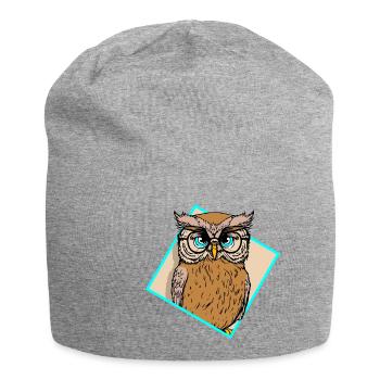 Artsy Owls Wildlife Bird Nature Forest Animals - Jersey Beanie - heather grey - Front