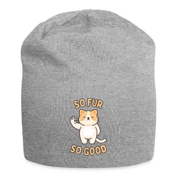 So Pelz, so gut - Jersey-Beanie - Grau meliert - Vorne