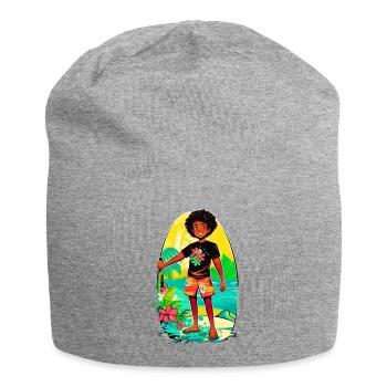 Beach Friendship - Summer Adventures - Jersey Beanie - heather grey - Front