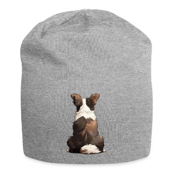 Border Collie - Jersey Beanie - heather grey - Front