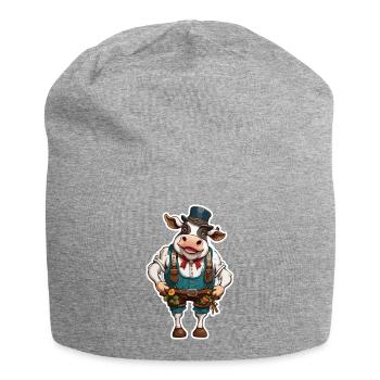 Lederhosen / Animal / Traditional costume / Tradition / Cow - Jersey Beanie - heather grey - Front