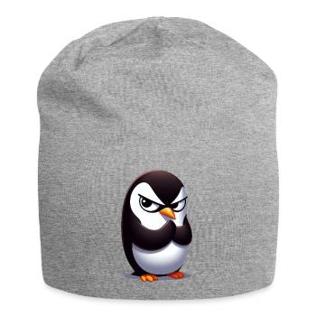 Penguin Funny Animals - Jersey Beanie - heather grey - Front