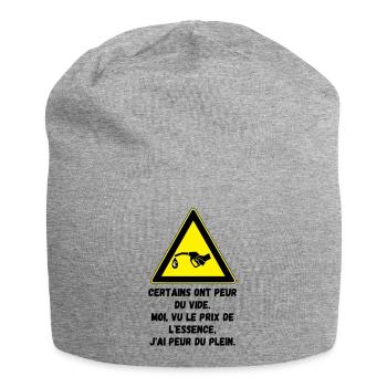 Fear of filling up with gas - Jersey Beanie - heather grey - Front