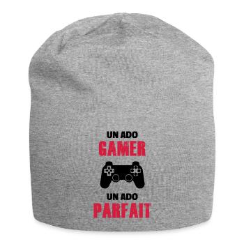 ado gamer / cadeau ado / adolescent / enfant - Bonnet en jersey - gris chiné - Devant