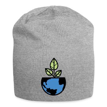 planet erde - Jersey-Beanie - Grau meliert - Vorne