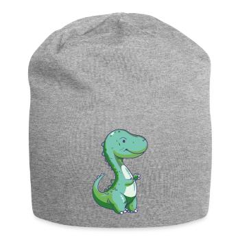 Dinosaur - Jersey Beanie - heather grey - Front