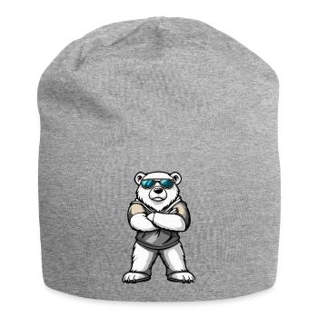 Eisbär Comic - Jersey-Beanie - Grau meliert - Vorne