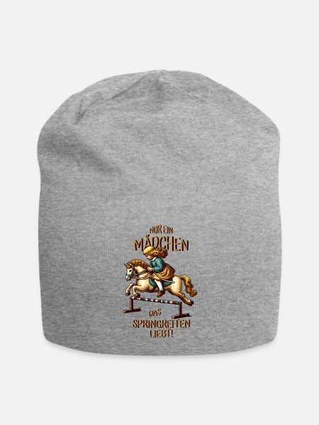 Kinder Springreiten - Jersey-Beanie - Grau meliert