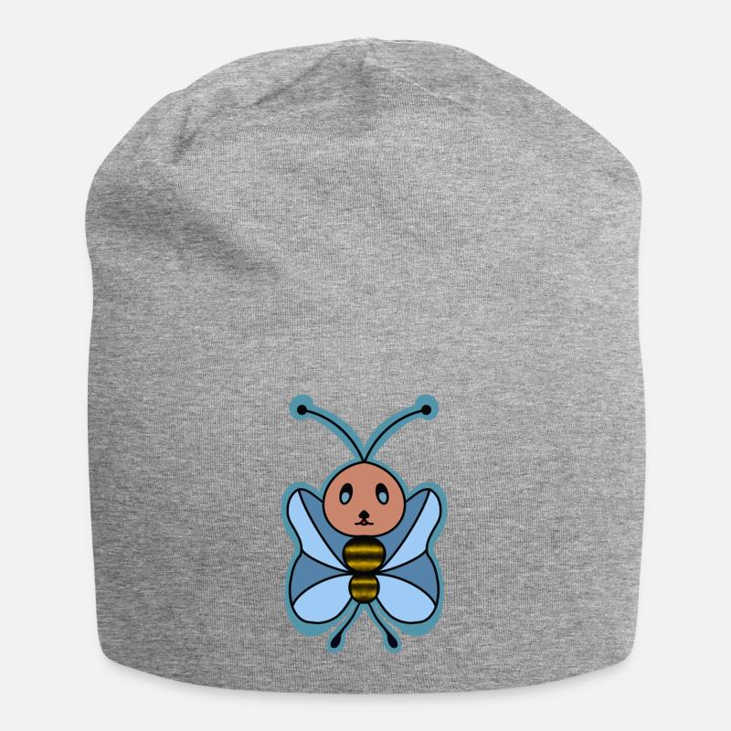 Papillon - Bonnet en jersey - gris chiné