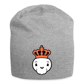 Oiseau Roi Couronne Souverain Barbe Ancien Empire - Bonnet en jersey - gris chiné - Devant