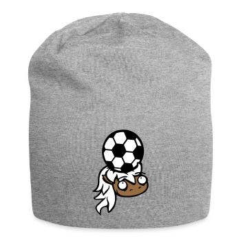 Horse Football Ball Game Header Club Fan Hobby - Jersey Beanie - heather grey - Front