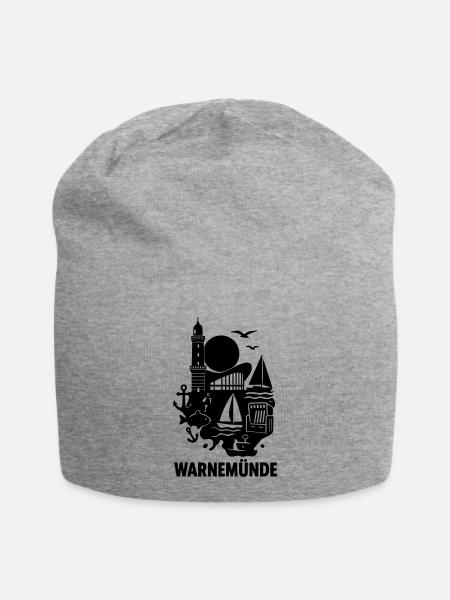 warnemünde silhouette - Jersey-Beanie - Grau meliert