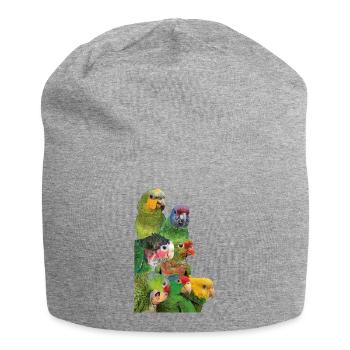 Perroquets d’Amazonie - Bonnet en jersey - gris chiné - Devant