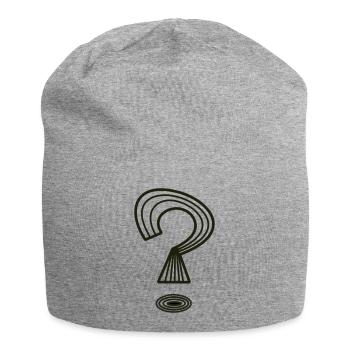 Fragezeichen von Cean - Jersey-Beanie - Grau meliert - Vorne