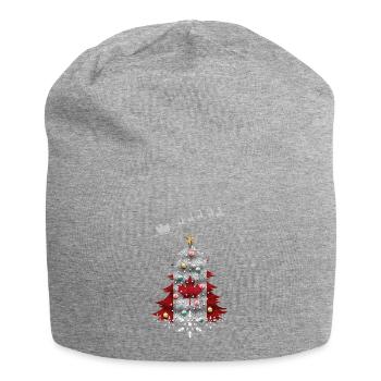 Weihnachtsbaum mit Kanada-Flagge - Jersey-Beanie - Grau meliert - Vorne