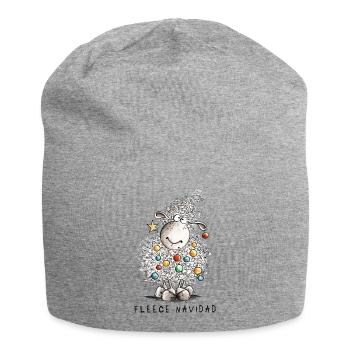 Fleece Navidad Weihnachtsschaf Cartoon Schaf - Jersey-Beanie - Grau meliert - Vorne