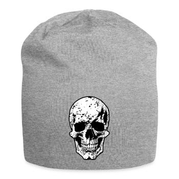 Skull Splatter Grunge Print - Bonnet en jersey - gris chiné - Devant