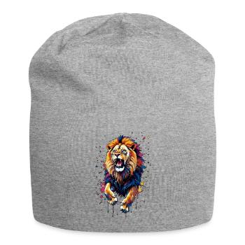 Éruption du lion coloré - Bonnet en jersey - gris chiné - Devant