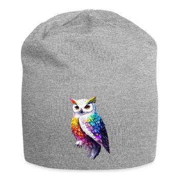 Snowy Owl White Owl Owl Owl Owl Snow Owl - Jersey Beanie - heather grey - Front