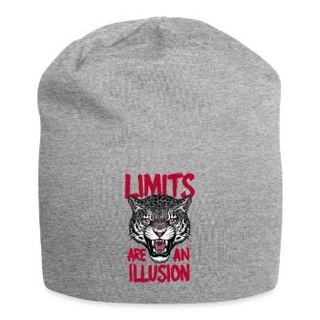 Grenzen sind eine Illusion - Jersey-Beanie - Grau meliert - Vorne