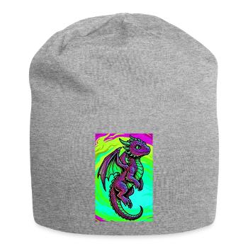 dragon - Jersey Beanie - heather grey - Front
