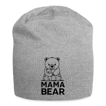 Mama bear - Jersey Beanie - heather grey - Front