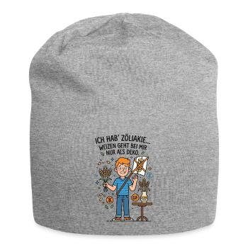 Zöliakie Weizen Deko glutenfrei Humor - Jersey-Beanie - Grau meliert - Vorne