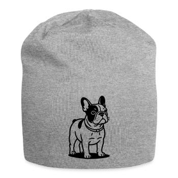 Bouledogue français - Bonnet en jersey - gris chiné - Devant