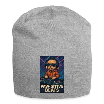 DJ Maltipoo – Paw-sitive Beats im Nachtclub - Jersey-Beanie - Grau meliert - Vorne