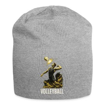 Golden Volleyball Jump - Jersey Beanie - heather grey - Front