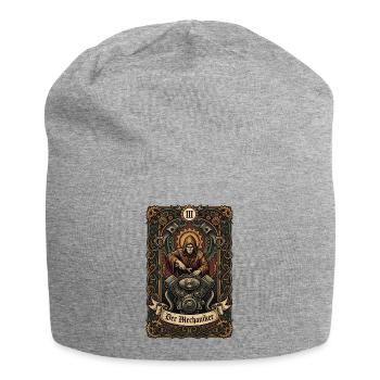 Der Mechaniker Tarotkarte Werkstatt Beruf - Jersey-Beanie - Grau meliert - Vorne