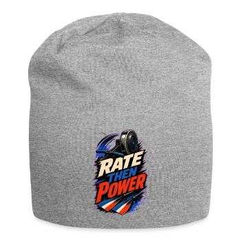 RATE THEN POWER - Jersey-Beanie - Grau meliert - Vorne