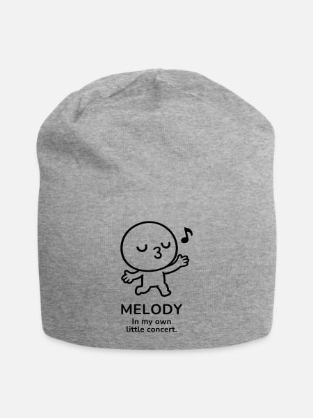 Melody – In My Own Little Concert | Music Mood - Jersey-Beanie - Grau meliert