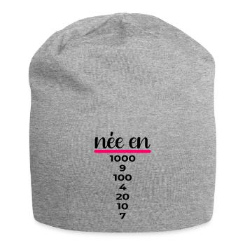 Chiffres Français 1997 Anniversaire - Bonnet en jersey - gris chiné - Devant