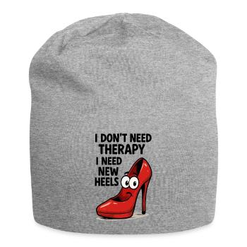 High Heels Therapy Cartoon: Comic Schuhe mit Spruc - Jersey-Beanie - Grau meliert - Vorne